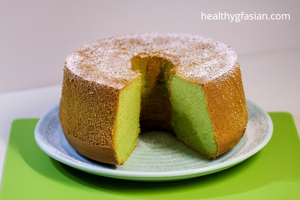 Pandan Chiffon Cake Gluten Free