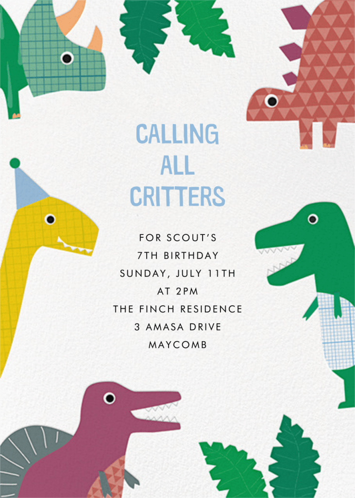 Paperless Post Review Meri Meri Jurassic Five